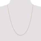 14K Rose Gold 24 inch .5mm Baby Rope with Spring Ring Clasp Chain