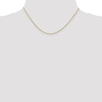 14K 16 inch .9mm Diamond-cut Round Open Link Cable with Lobster Clasp Chain
