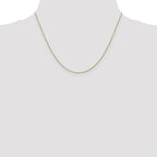 14K 18 inch .9mm Diamond-cut Round Open Link Cable with Lobster Clasp Chain