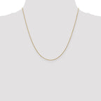 14K 20 inch .9mm Diamond-cut Round Open Link Cable with Lobster Clasp Chain