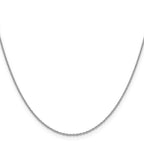 14K White Gold 24 inch 1.4mm Forzantine Cable with Lobster Clasp Chain