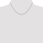 14K White Gold 16 inch 1.4mm Forzantine Cable with Lobster Clasp Chain