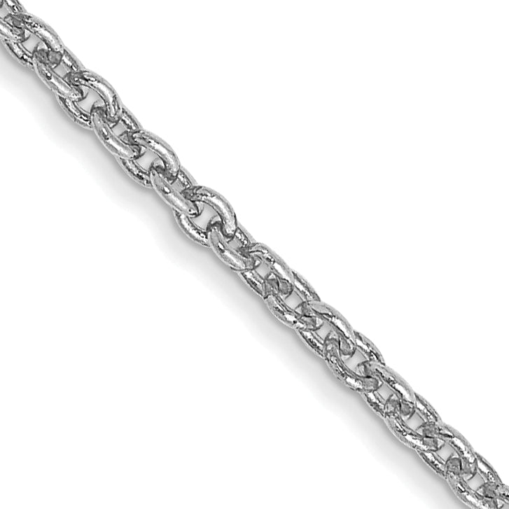 14K White Gold 24 inch 1.4mm Forzantine Cable with Lobster Clasp Chain Main image