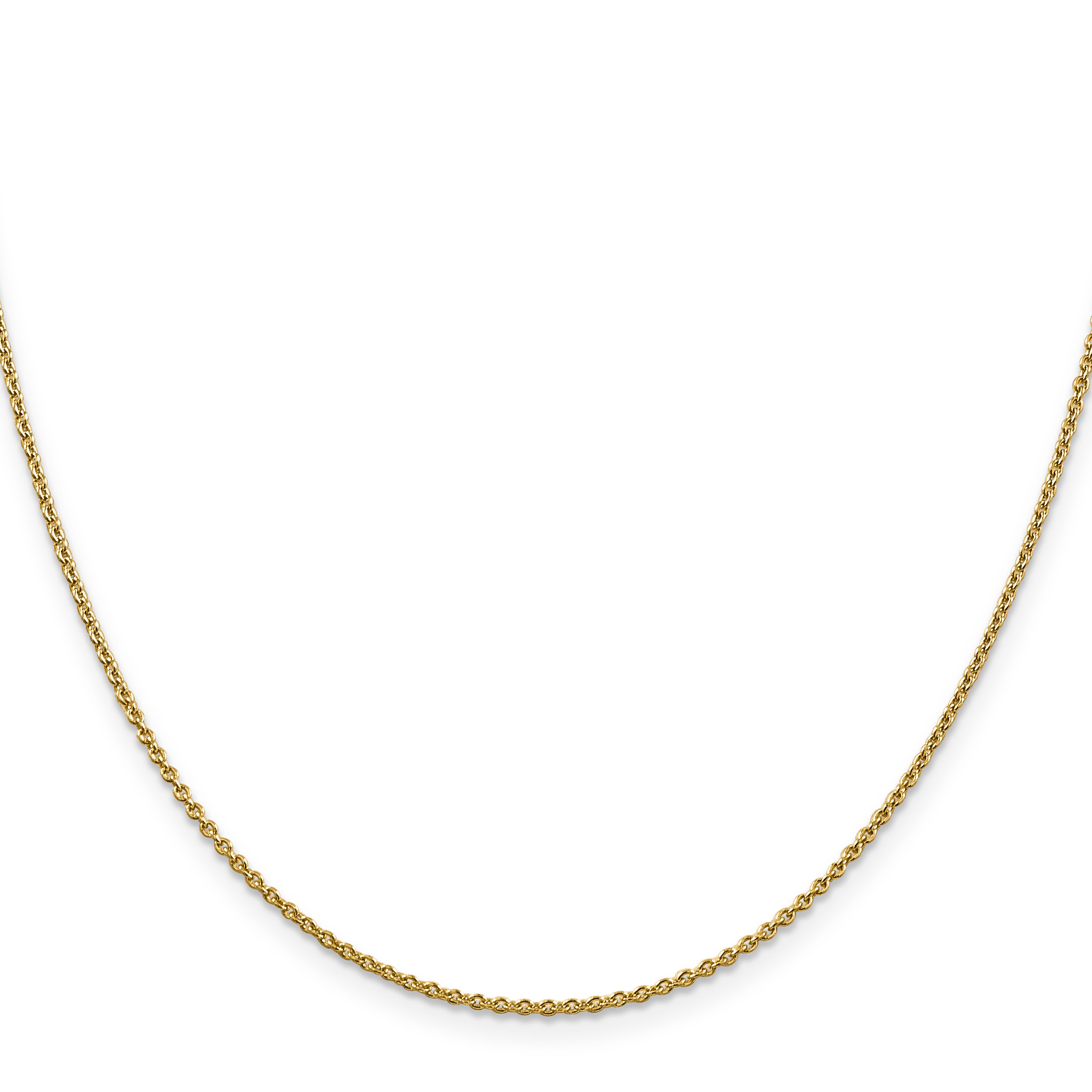 14K Yellow Gold Solid Forzantine Chain Necklace 1.4mm Secondary image