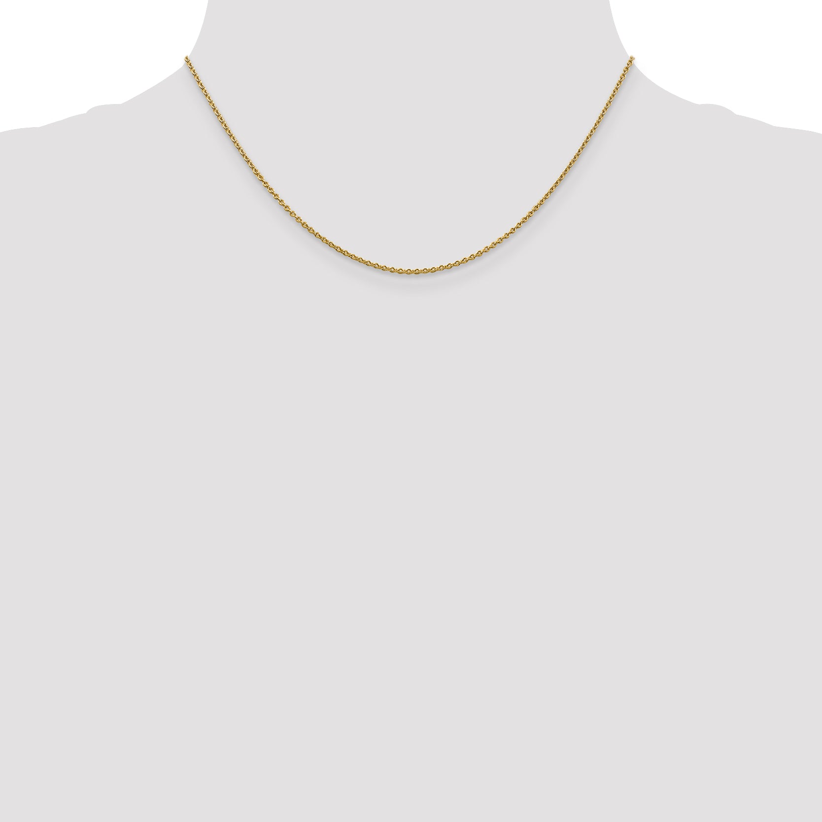14K 16 inch 1.4mm Forzantine Cable with Lobster Clasp Chain