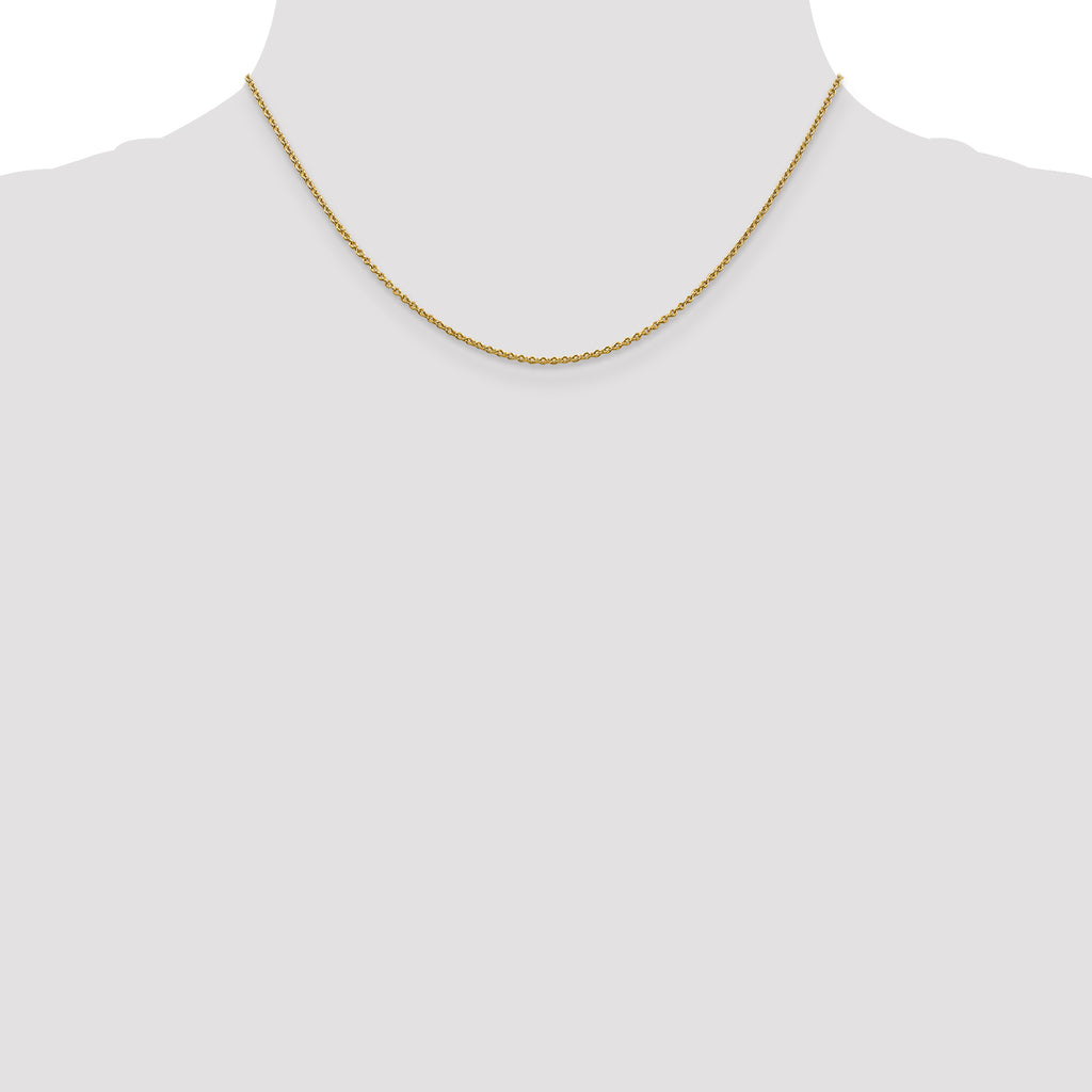 14K 1.4mm Forzantine Cable with Lobster Clasp Chain