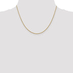 14K Yellow Gold Solid Forzantine Chain Necklace 1.4mm