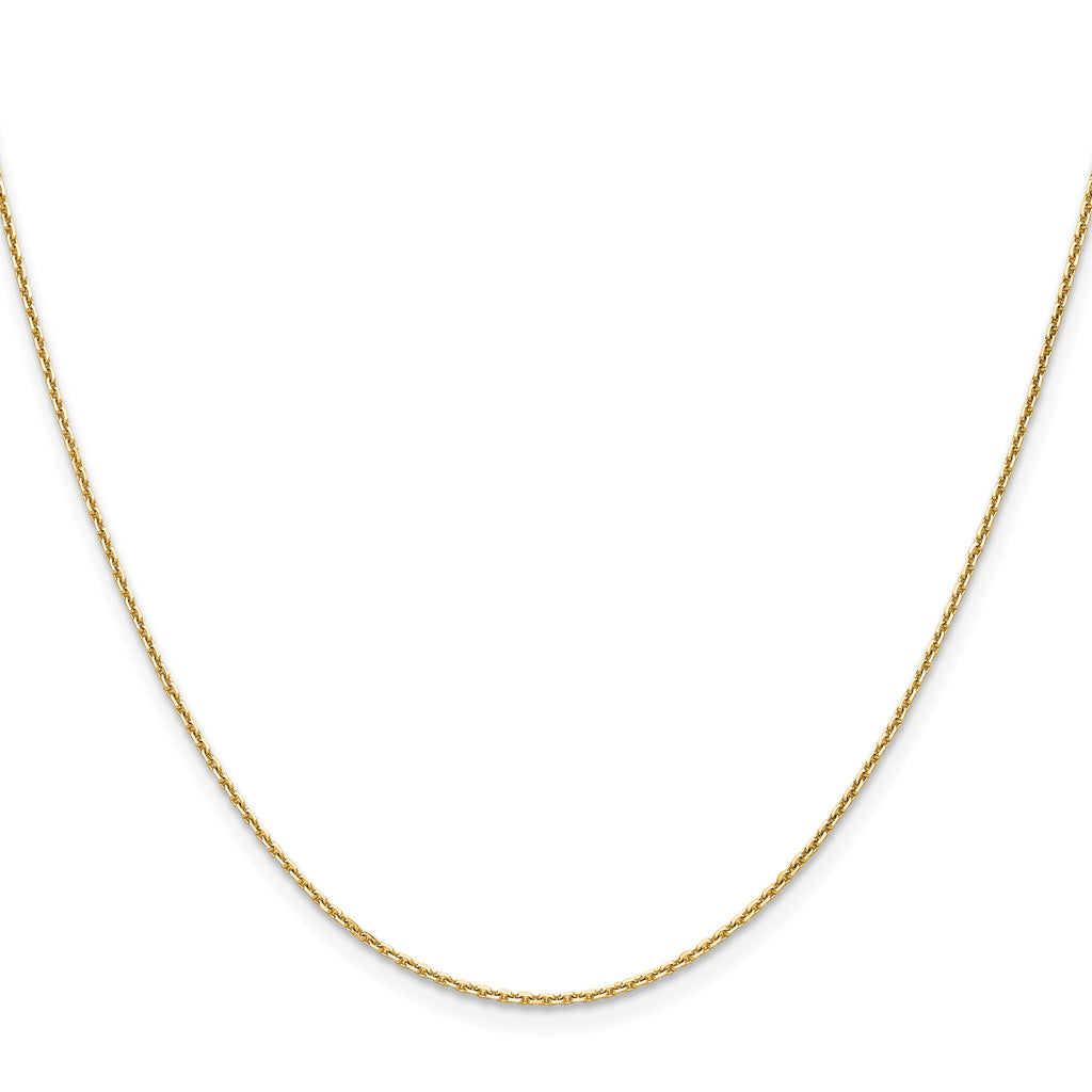 14k 1.2mm Diamond-Cut Cable Chain