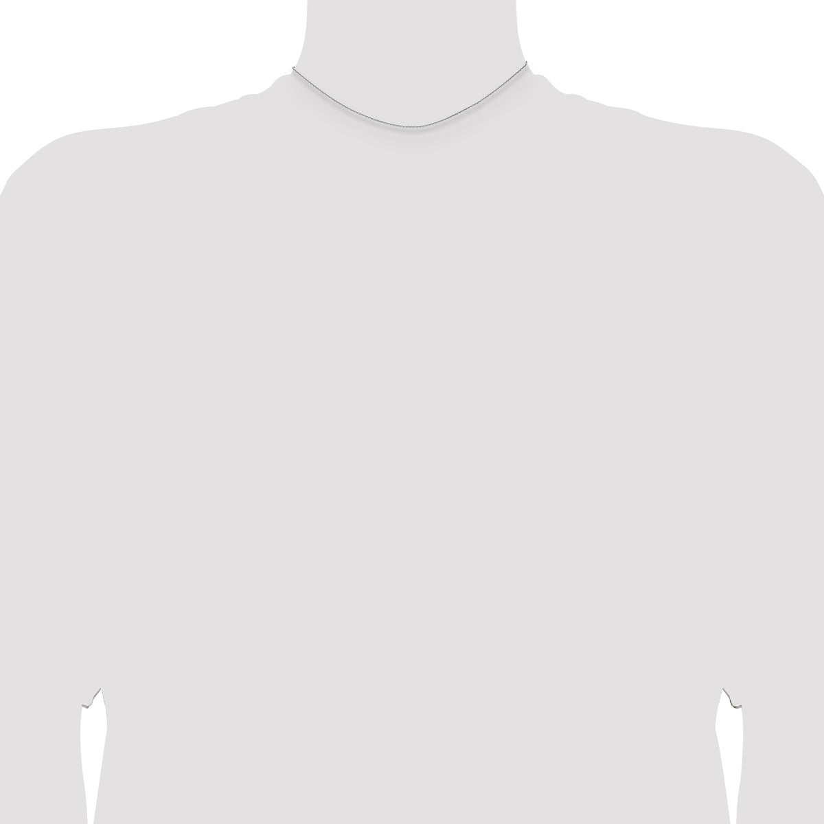 14k White Gold 1.2mm D/C Cable Chain