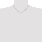 14k White Gold 1.2mm Diamond-Cut Cable Chain