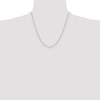 14k White Gold 1.2mm Diamond-Cut Cable Chain