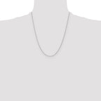 14k White Gold 1.2mm Diamond-Cut Cable Chain