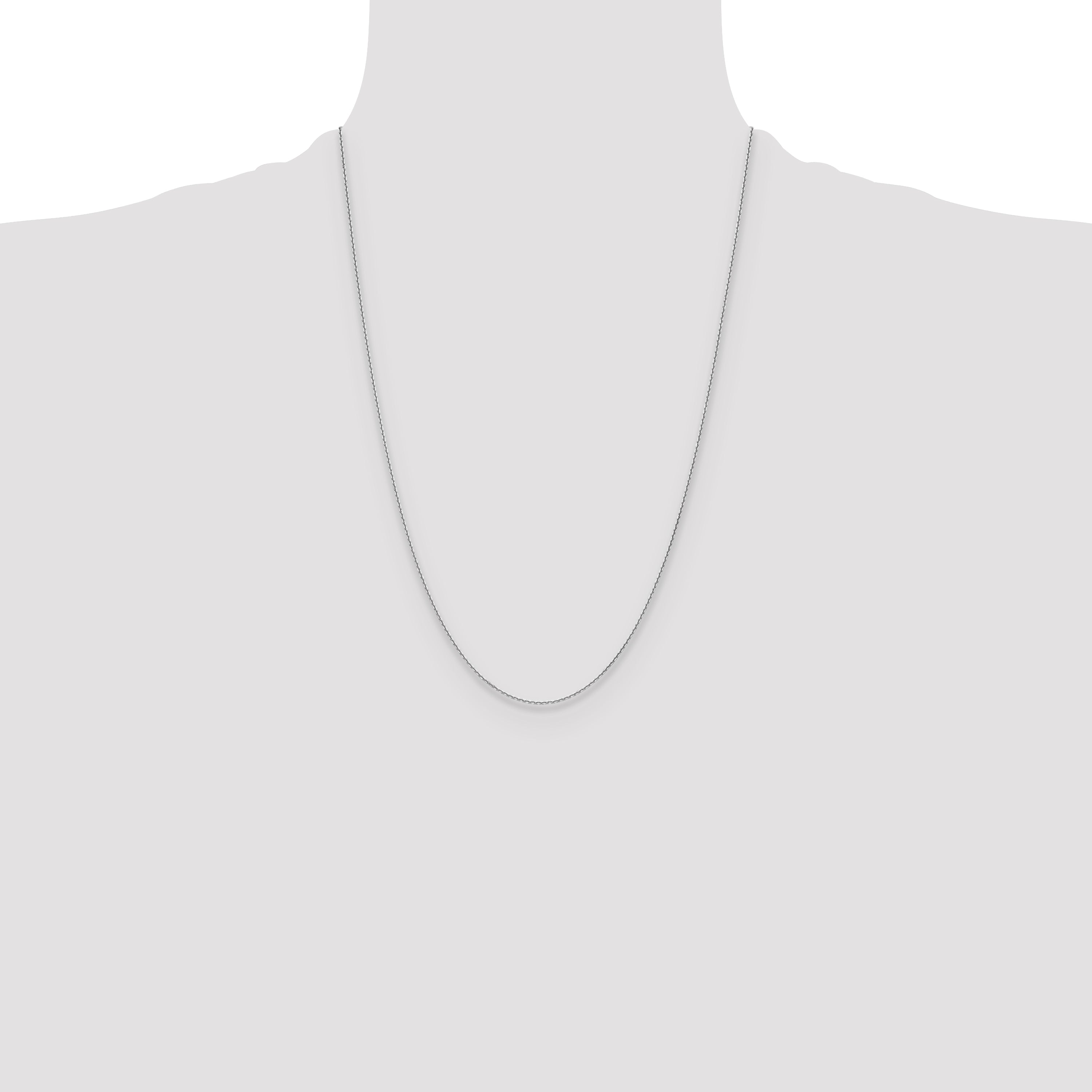 14k WG 1.2mm D/C Cable Chain