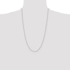 14k White Gold 1.2mm Diamond-Cut Cable Chain