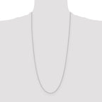14k White Gold 1.2mm Diamond-Cut Cable Chain