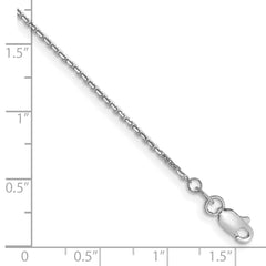 14k WG 1.2mm D/C Cable Chain