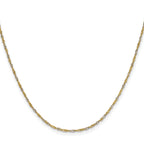 14K Yellow Gold Singapore Chain Necklace 1.4mm
