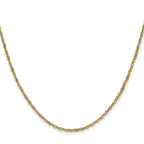 14K Yellow Gold Singapore Chain Necklace 1.65mm