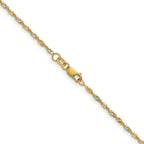 14K Yellow Gold Singapore Chain Necklace 1.65mm