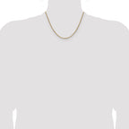 14k Yellow Gold with Rhodium 1.65mm Singapore Chain