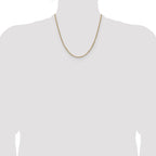 14k Yellow Gold with Rhodium 1.65mm Singapore Chain