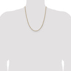 14k Yellow Gold with Rhodium 1.65mm Singapore Chain