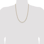 14k Yellow Gold with Rhodium 1.65mm Singapore Chain