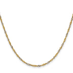 14K Yellow Gold Singapore Chain Necklace 1.9mm