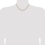 14k Yellow Gold with Rhodium 1.9mm Singapore Chain