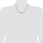 14k Yellow Gold with Rhodium 1.9mm Singapore Chain
