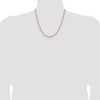 14k Yellow Gold with Rhodium 1.9mm Singapore Chain