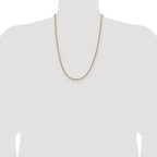 14k Yellow Gold with Rhodium 1.9mm Singapore Chain