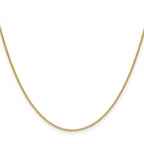 14K Yellow Gold Solid Cable Chain Necklace 1.5mm