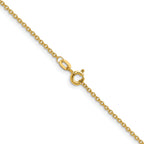 14K Yellow Gold Solid Cable Chain Necklace 1.5mm
