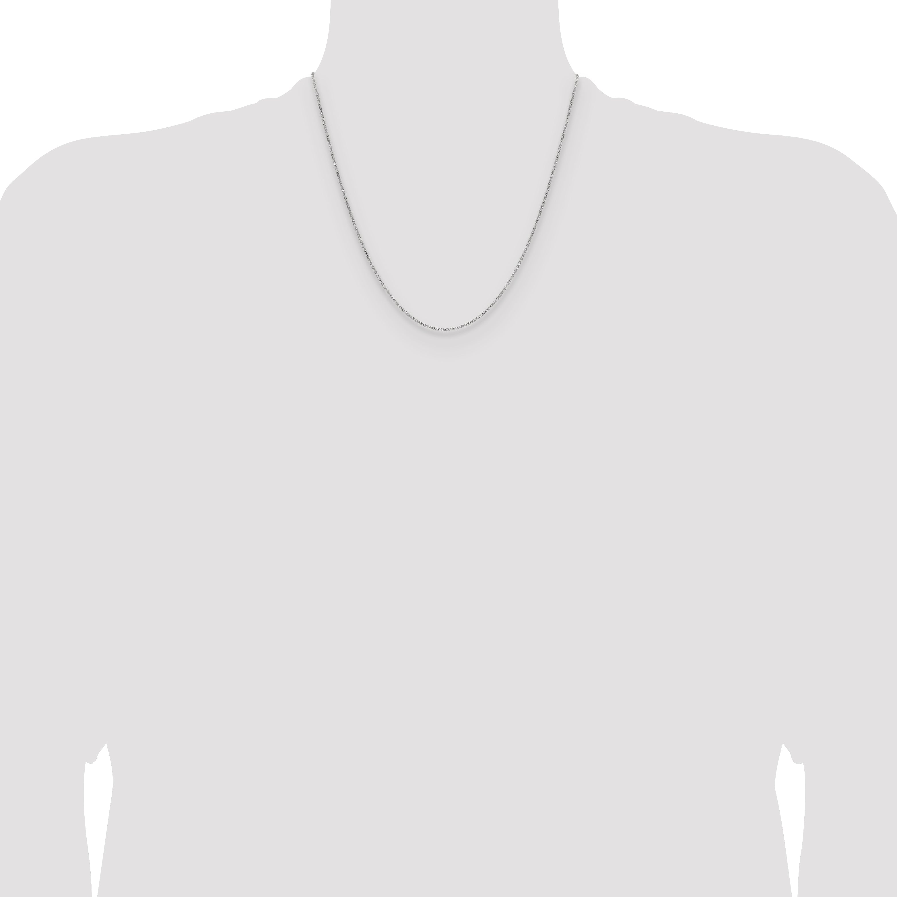 14k WG 1.5mm Cable Chain