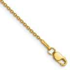 14K Yellow Gold Solid Cable Chain Necklace 1.5mm