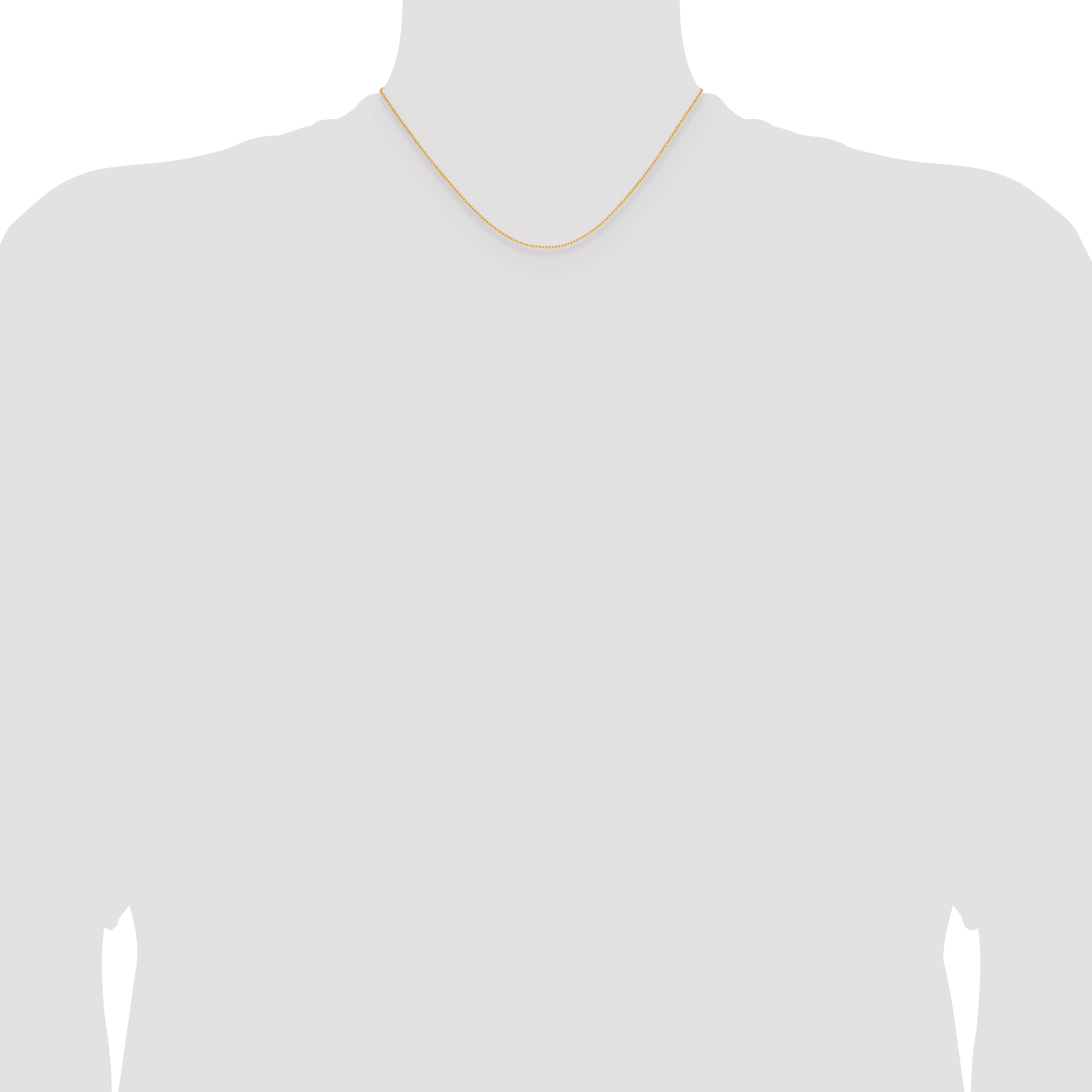 14k .8mm Forzantine Cable Chain