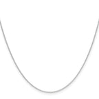 14k White Gold .8mm Forzantine Cable Chain