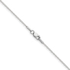 14K White Gold Solid Forzantine Chain Necklace 0.8mm