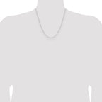14K White Gold Solid Forzantine Chain Necklace 0.8mm - Sophia Jewelers