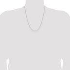 14k White Gold .8mm Forzantine Cable Chain