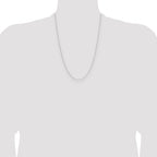14k White Gold .8mm Forzantine Cable Chain