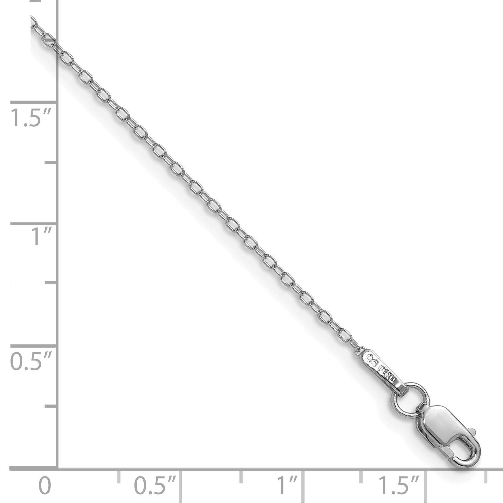 14k WG .8mm Forzantine Cable Chain Secondary image
