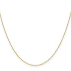 14k .8mm Diamond-Cut Forzantine Cable Chain