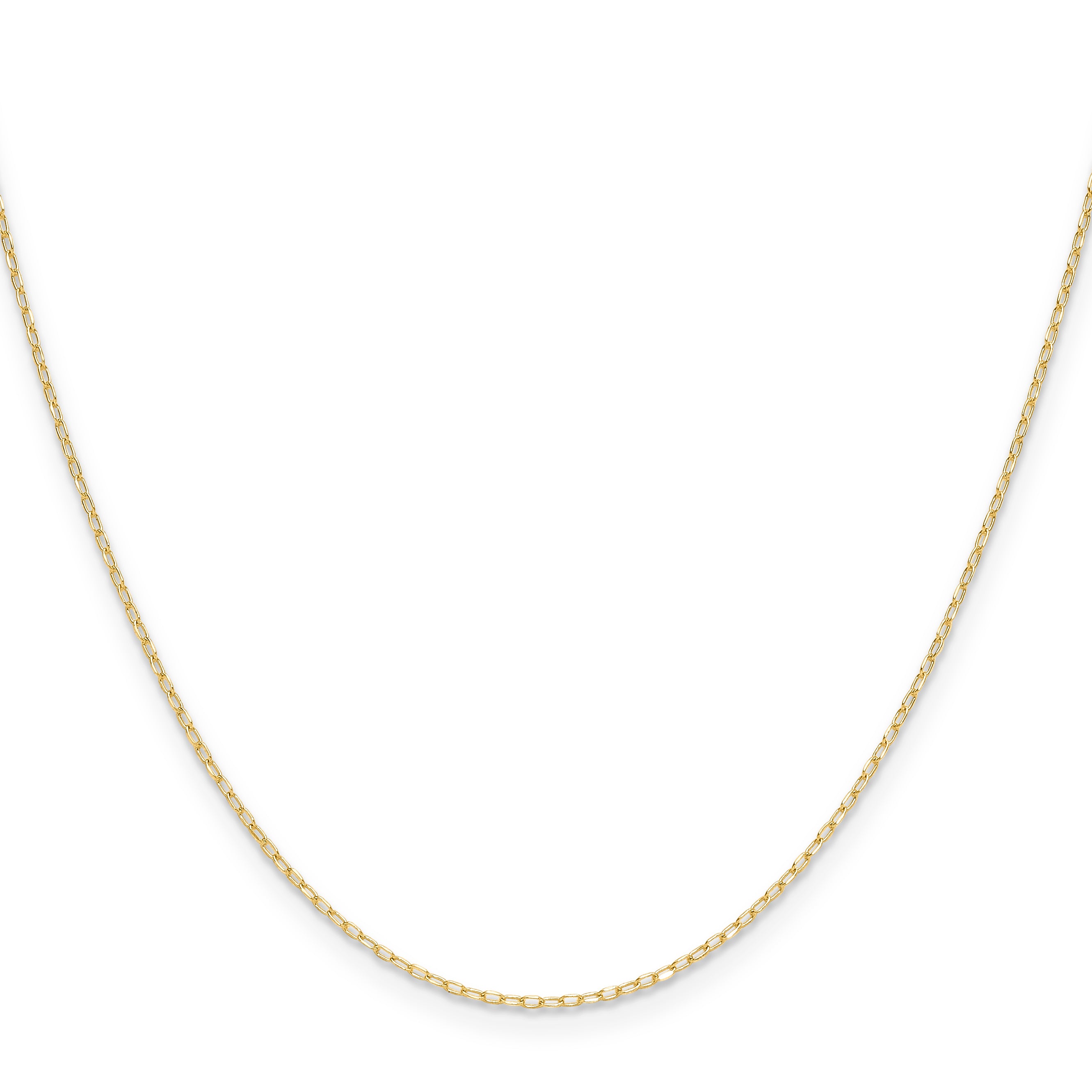 14k .8mm Diamond-Cut Forzantine Cable Chain