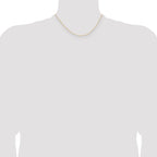 14K Yellow Gold Solid Diamond-Cut Forzantine Chain Necklace 0.8mm