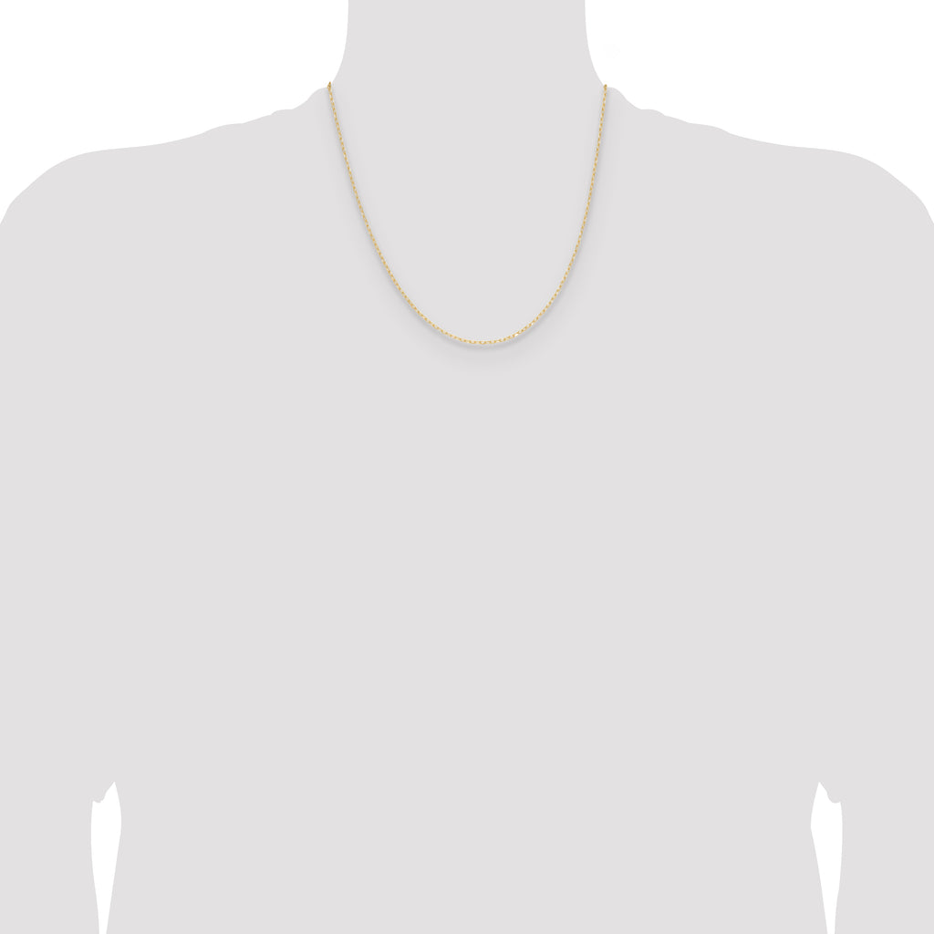 14k .8mm Diamond-Cut Forzantine Cable Chain
