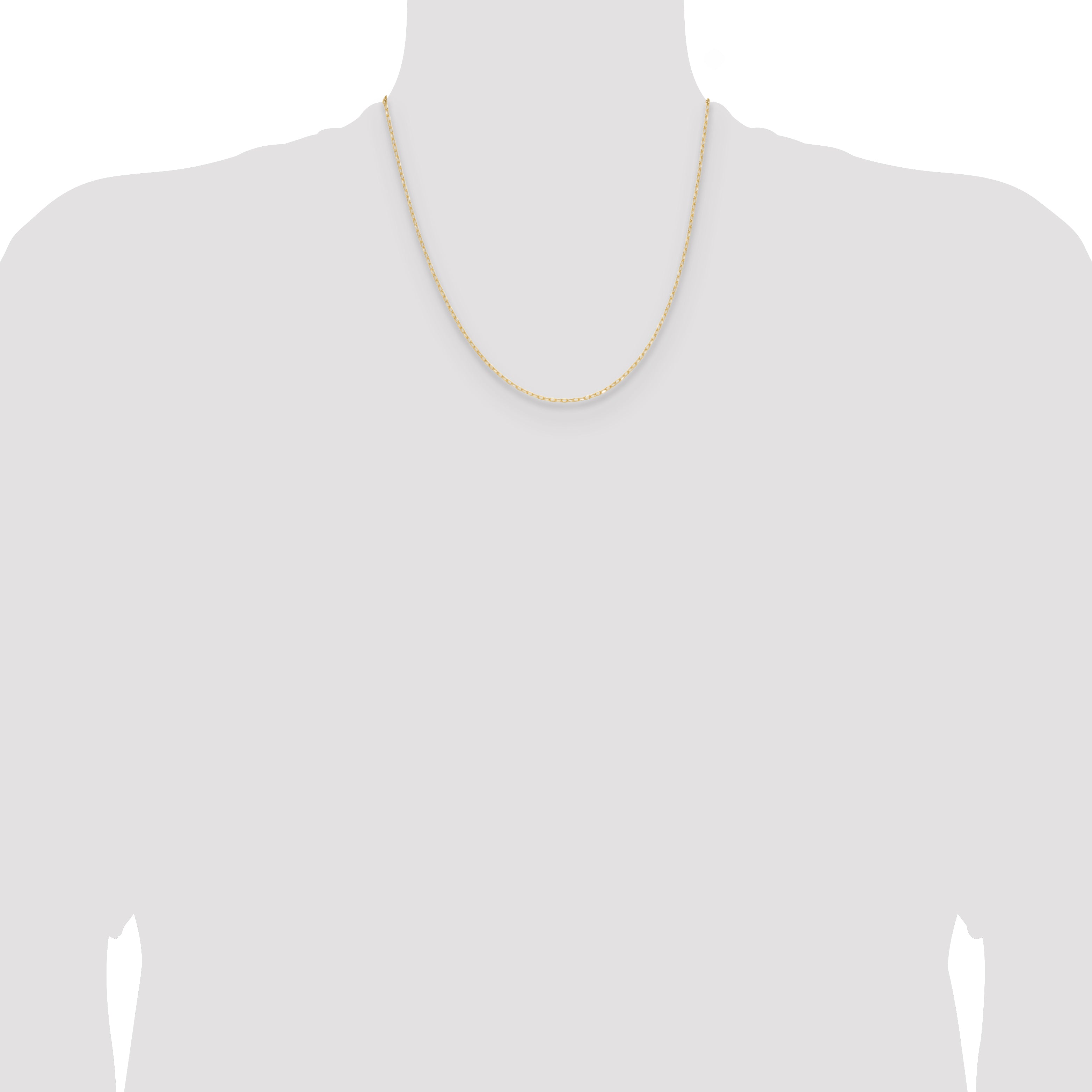 14k .8mm Diamond-Cut Forzantine Cable Chain