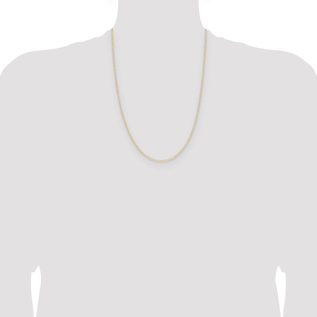 14k .8mm Diamond-Cut Forzantine Cable Chain