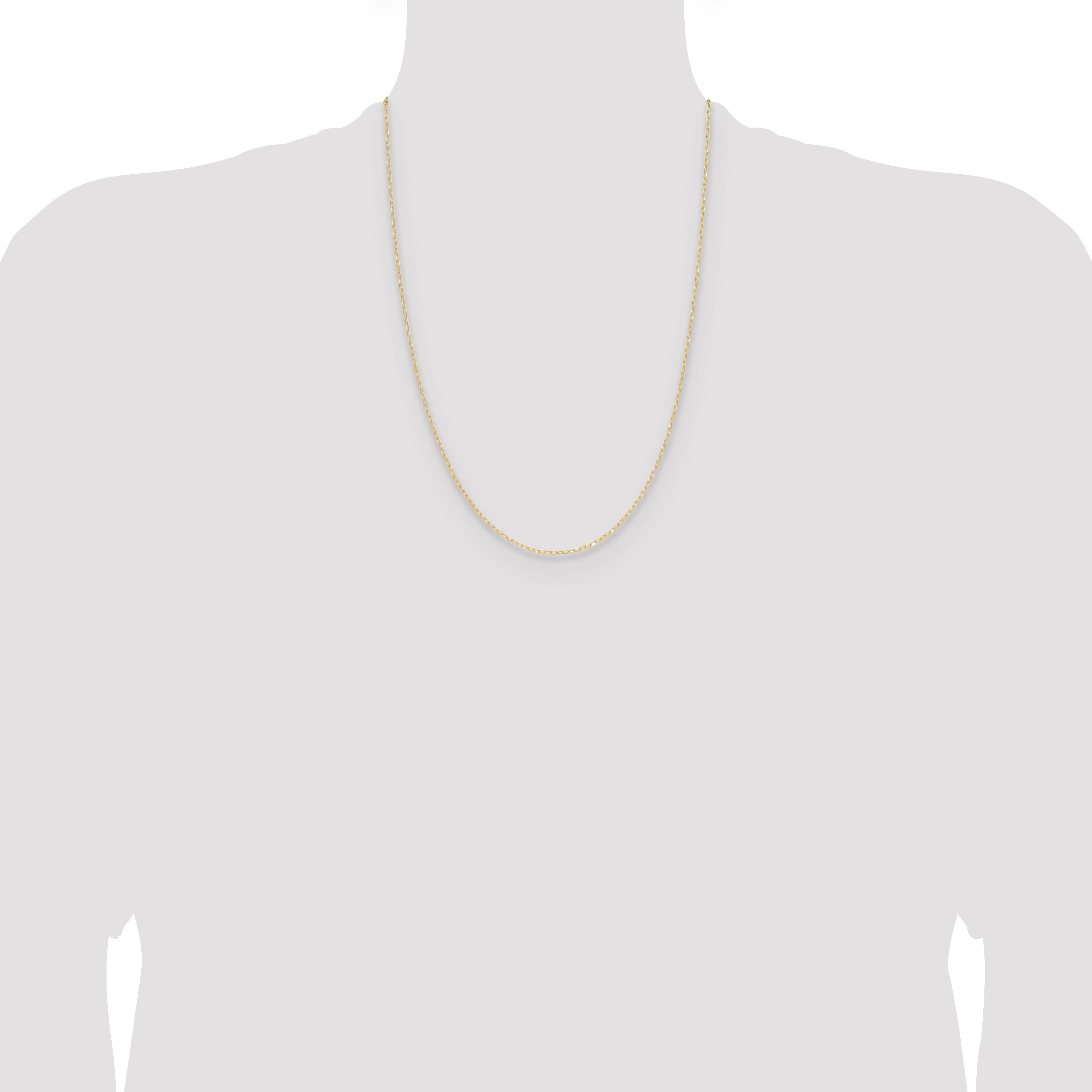 14k .8mm Diamond-Cut Forzantine Cable Chain